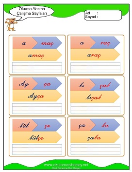 ç sesi Çalışma Sayfaları